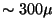 $\sim 300 \mu$